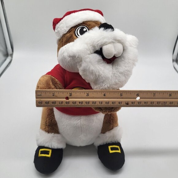 BUC-EE's Christmas Holiday Red Shirt Beaver Plush Stuffed Animal - Picture 10 of 11